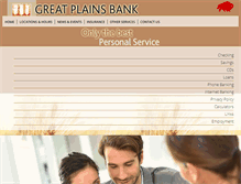 Tablet Screenshot of greatplainsbank.com